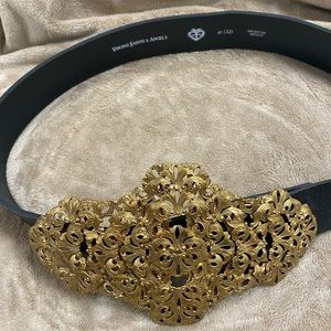 Virgins Saints & Angels Designer Belt Buckle and Leather Belt